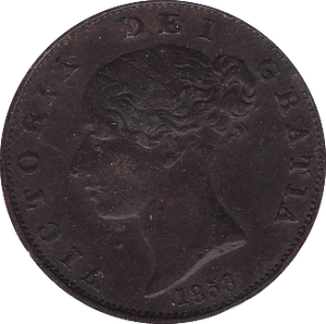 1853 HALFPENNY ( GVF ) - Halfpenny - Cambridgeshire Coins
