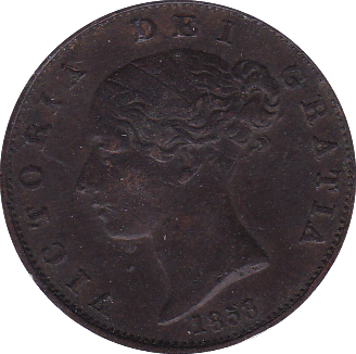 1853 HALFPENNY ( GVF ) - Halfpenny - Cambridgeshire Coins