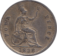 1838 FOURPENCE ( GVF ) B - Fourpence - Cambridgeshire Coins
