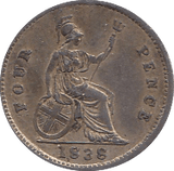 1838 FOURPENCE ( GVF ) B - Fourpence - Cambridgeshire Coins