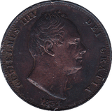 1834 HALFPENNY ( GEF ) - Halfpenny - Cambridgeshire Coins