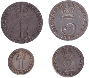 1795 MAUNDY SET GEORGE III