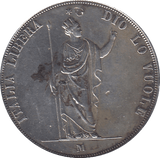 1848 SILVER 5 LIRE ITALIAN - SILVER WORLD COINS - Cambridgeshire Coins