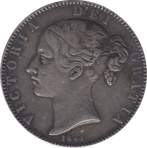 1844 CROWN ( GVF ) B - Crown - Cambridgeshire Coins