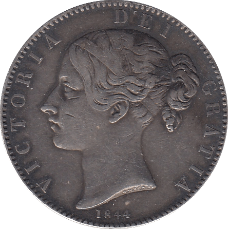 1844 CROWN ( GVF ) B - Crown - Cambridgeshire Coins
