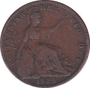 1825 FARTHING ( VF ) - Farthing - Cambridgeshire Coins