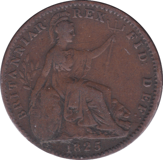 1825 FARTHING ( VF ) - Farthing - Cambridgeshire Coins