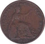 1825 FARTHING ( VF ) - Farthing - Cambridgeshire Coins