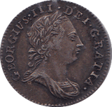 1762 MAUNDY THREEPENCE ( GVF ) B