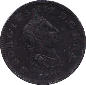 1806 HALFPENNY ( EF ) B