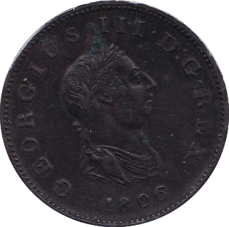 1806 HALFPENNY ( EF ) B