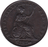 1827 HALFPENNY ( GVF ) - Halfpenny - Cambridgeshire Coins