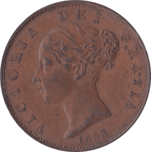 1853 HALFPENNY ( AUNC ) C - Halfpenny - Cambridgeshire Coins