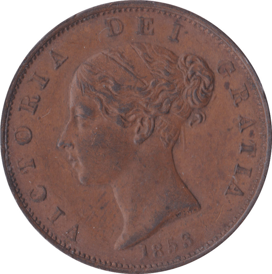 1853 HALFPENNY ( AUNC ) C - Halfpenny - Cambridgeshire Coins
