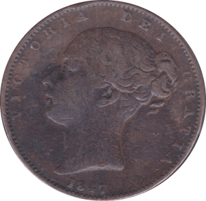 1847 FARTHING ( GF ) A - Farthing - Cambridgeshire Coins