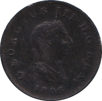 1806 HALFPENNY ( VF ) B