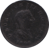 1806 HALFPENNY ( VF ) B