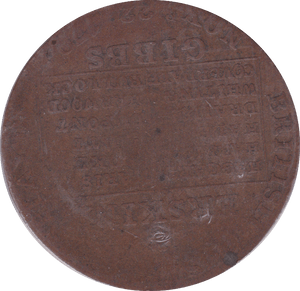 1792 HORNE COOKE HALFPENNY TOKEN