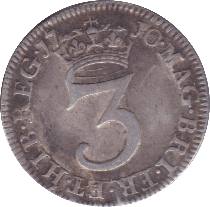 1710 MAUNDY THREEPENCE ( GF )