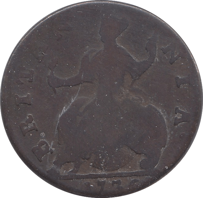 1736 HALFPENNY ( FAIR ) B