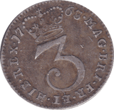 1763 MAUNDY THREEPENCE ( VF ) E