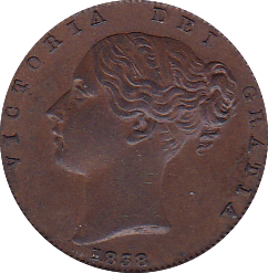 1838 FARTHING ( EF ) B - Farthing - Cambridgeshire Coins