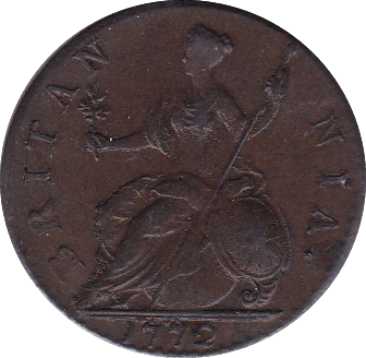 1772 HALFPENNY ( EF )