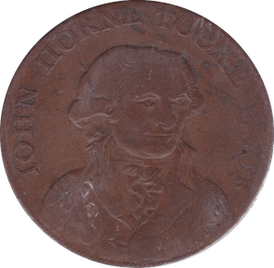 1792 HORNE COOKE HALFPENNY TOKEN