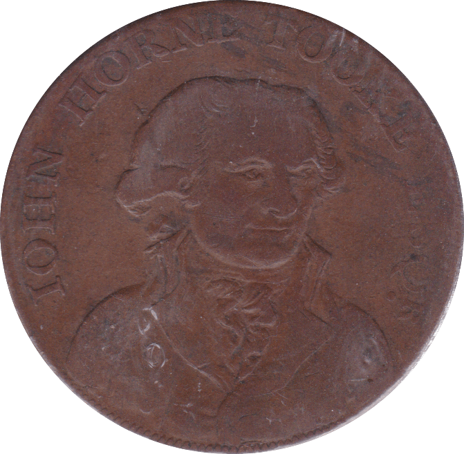 1792 HORNE COOKE HALFPENNY TOKEN