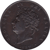 1827 HALFPENNY ( GVF ) - Halfpenny - Cambridgeshire Coins