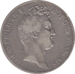 1831 SILVER FRANCE FIVE FRANCS - SILVER WORLD COINS - Cambridgeshire Coins