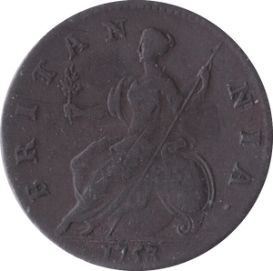 1753 HALFPENNY ( VF )