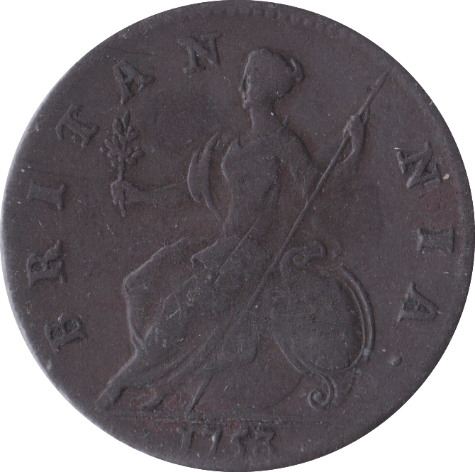 1753 HALFPENNY ( VF )