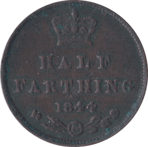 1844 HALF FARTHING ( GVF ) B - Half Farthing - Cambridgeshire Coins
