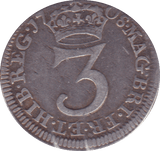 1708 MAUNDY THREEPENCE ( VF )