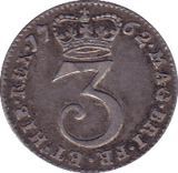 1762 MAUNDY THREEPENCE ( VF ) C