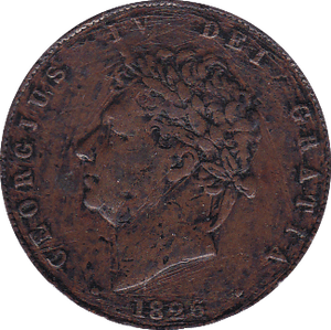 1826 HALFPENNY ( F ) B - Halfpenny - Cambridgeshire Coins