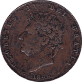 1826 HALFPENNY ( F ) B - Halfpenny - Cambridgeshire Coins