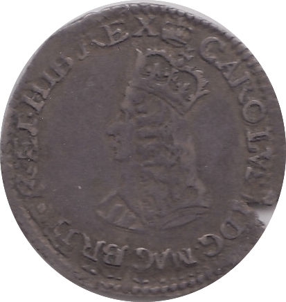 1660 - 1662 SILVER TWOPENCE ( GF ) CHARLES II SPINK 3310 REF 16
