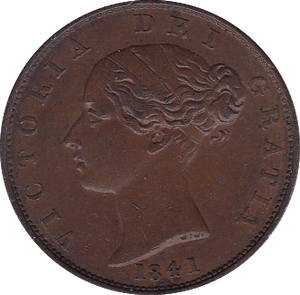 1841 HALFPENNY ( AUNC ) - Halfpenny - Cambridgeshire Coins
