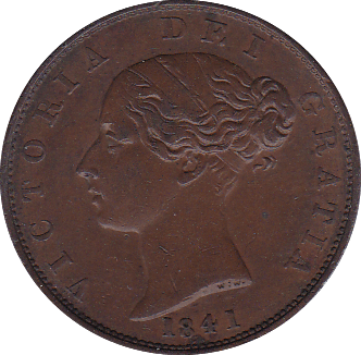 1841 HALFPENNY ( AUNC ) - Halfpenny - Cambridgeshire Coins