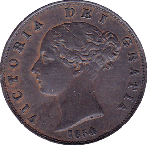 1854 HALFPENNY ( AUNC ) B - Halfpenny - Cambridgeshire Coins