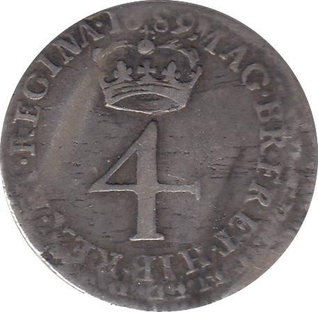 1689 MAUNDY FOURPENCE ( VF ) MISTRIKE