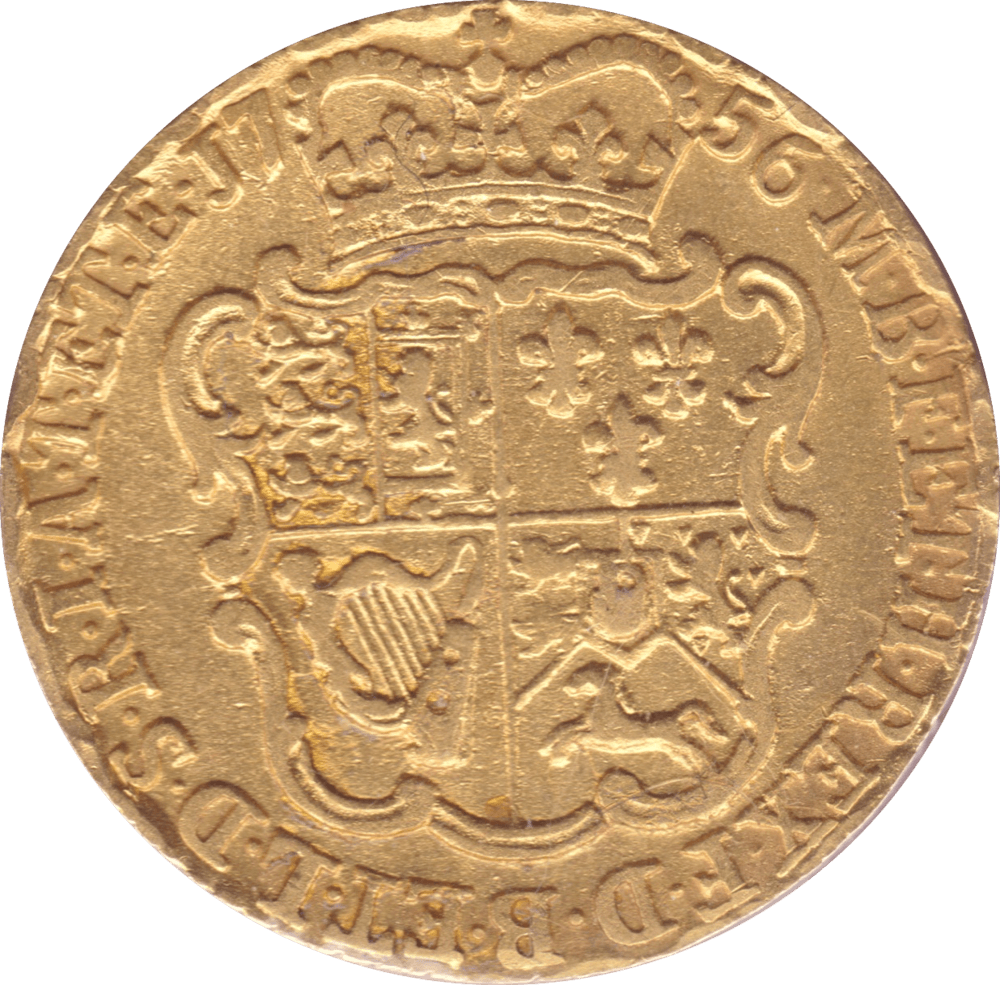 1756 GOLD HALF GUINEA ( VF )