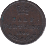 1844 HALF FARTHING ( VF ) E - Half Farthing - Cambridgeshire Coins