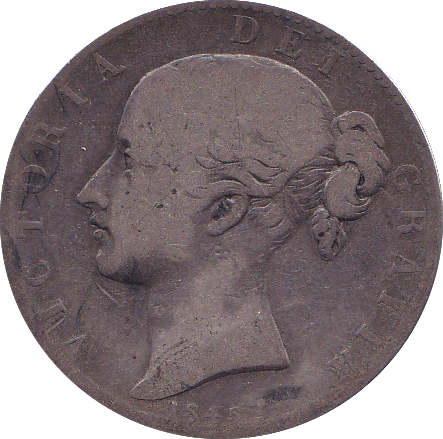 1845 CROWN ( FAIR ) CINQUEFOIL - Crown - Cambridgeshire Coins