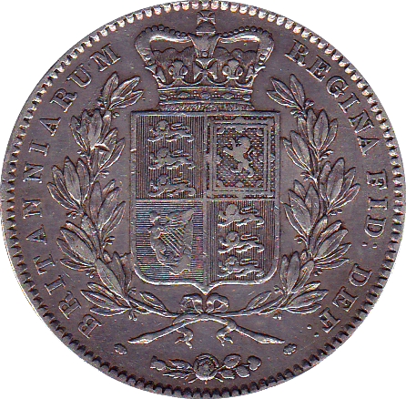 1844 CROWN ( VF ) CINQ - Crown - Cambridgeshire Coins
