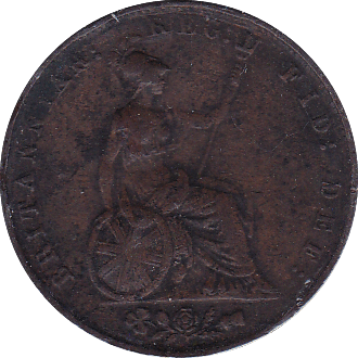 1853 HALFPENNY ( VF ) - Halfpenny - Cambridgeshire Coins