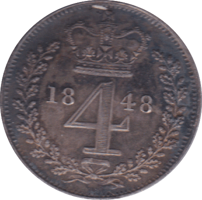 1848 MAUNDY FOURPENCE ( UNC ) - Maundy Coins - Cambridgeshire Coins