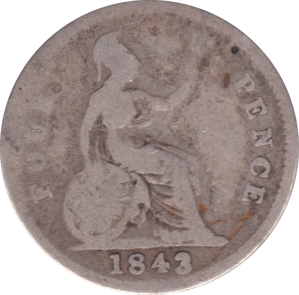1843. FOURPENCE ( FAIR ) - Fourpence - Cambridgeshire Coins